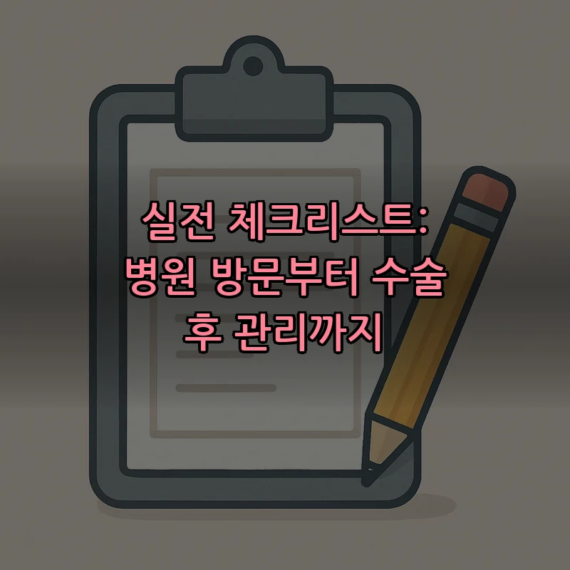 실전 체크리스트: 병원 방문부터 수술 후 관리까지