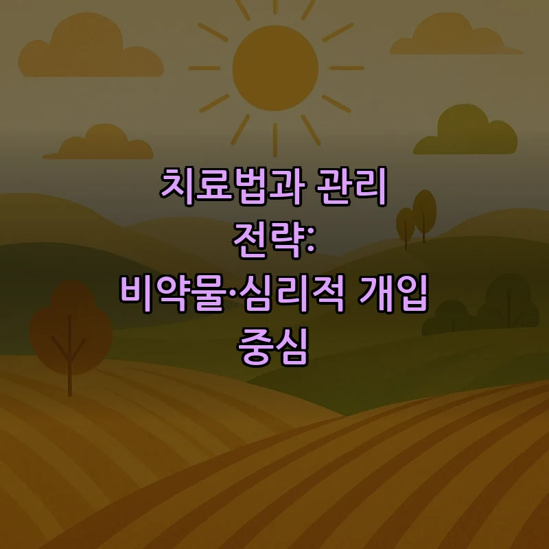 치료법과 관리 전략: 비약물·심리적 개입 중심