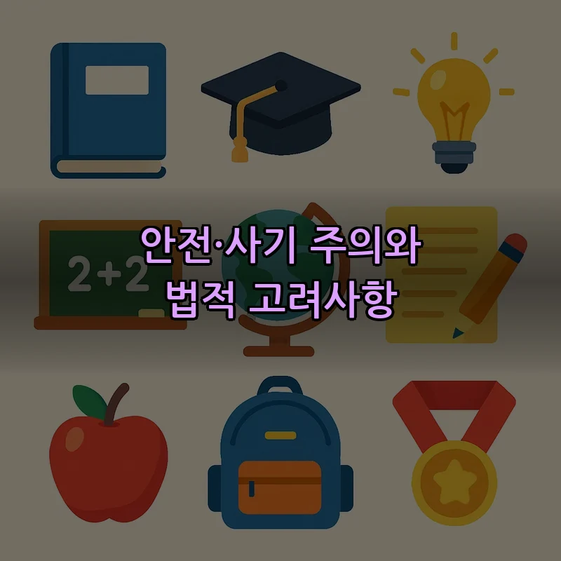 안전·사기 주의와 법적 고려사항