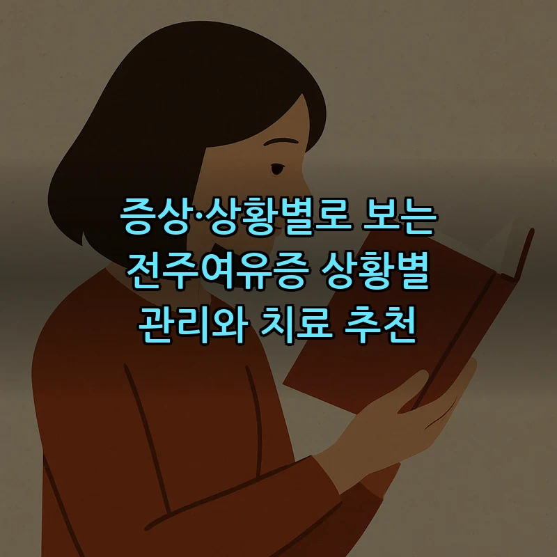 증상·상황별로 보는 전주여유증 상황별 관리와 치료 추천 커버 이미지