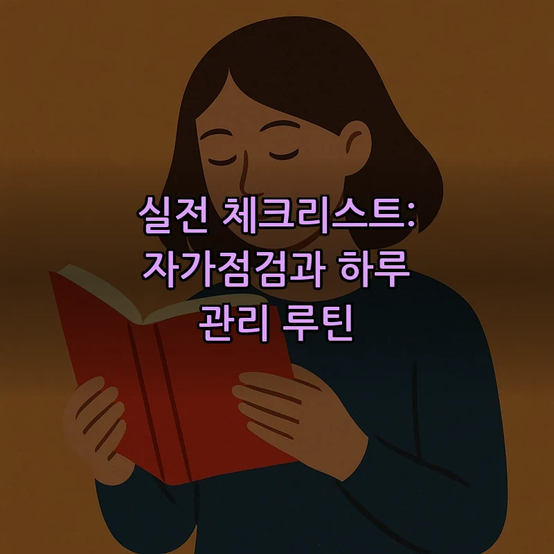 실전 체크리스트: 자가점검과 하루 관리 루틴