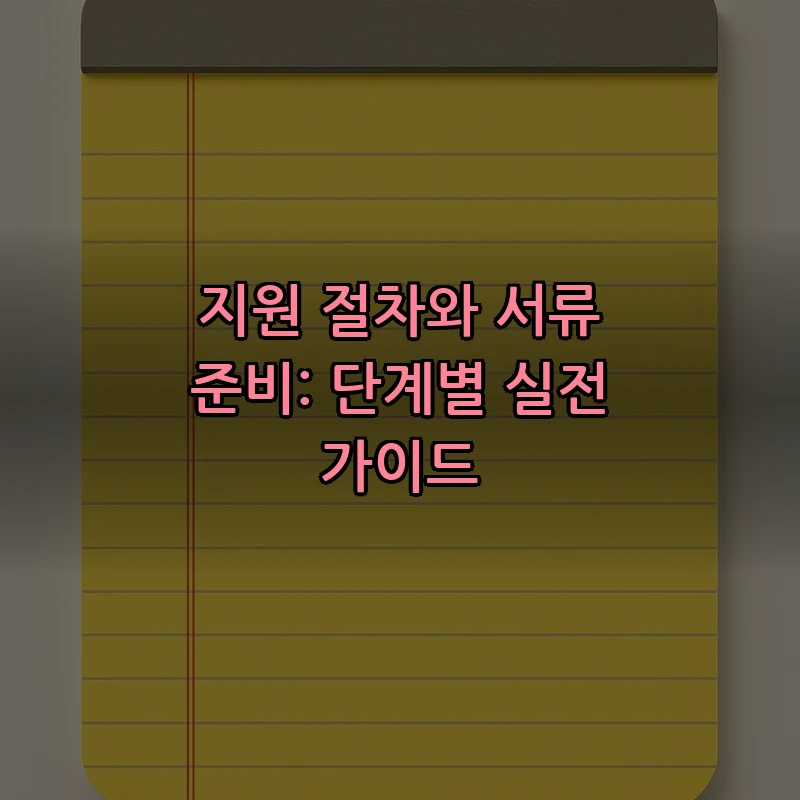 지원 절차와 서류 준비: 단계별 실전 가이드