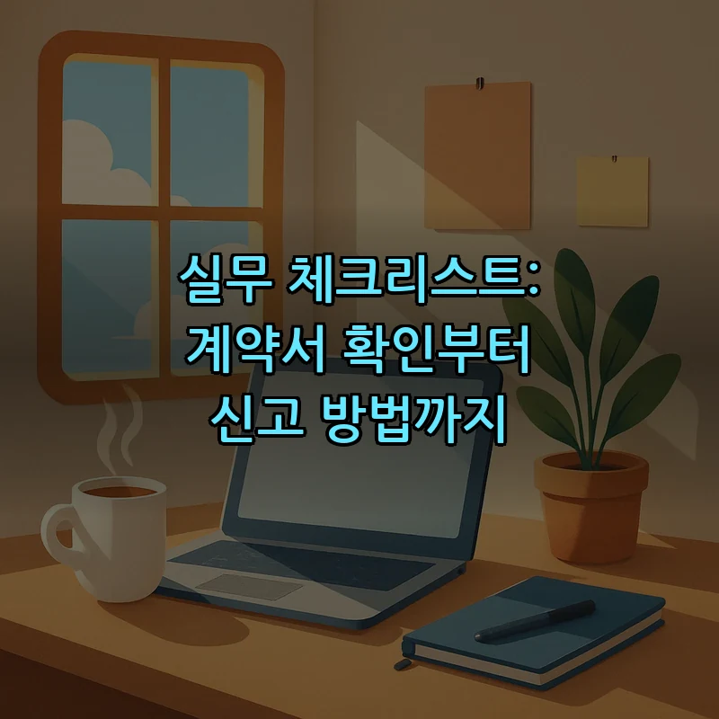 실무 체크리스트: 계약서 확인부터 신고 방법까지