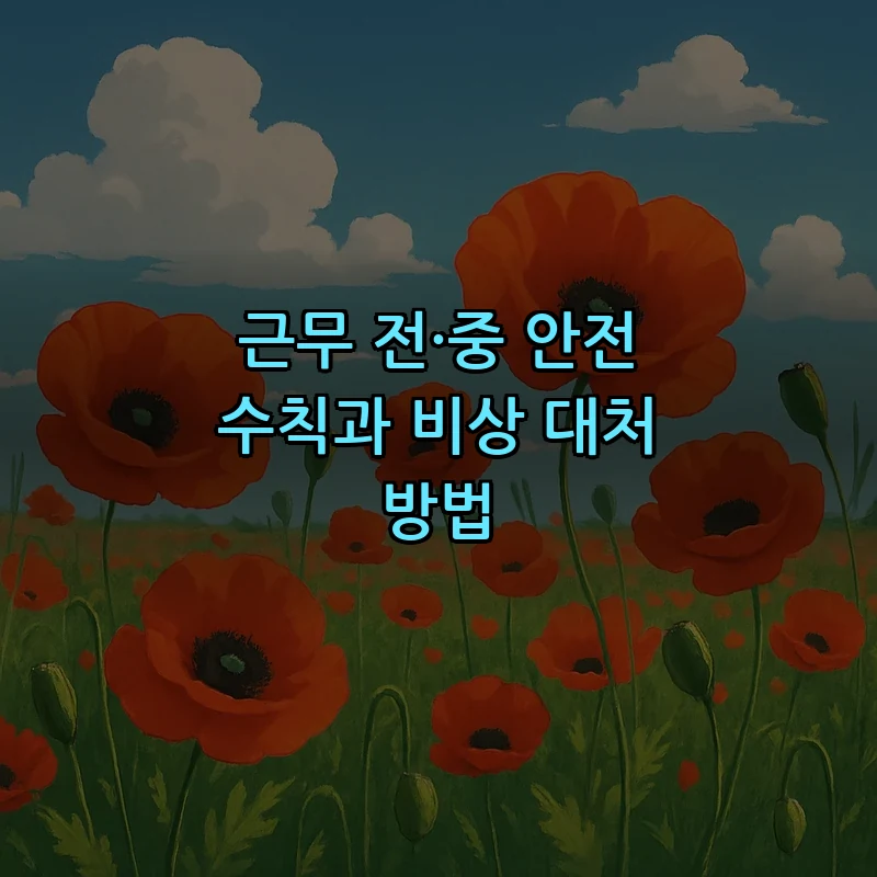 근무 전·중 안전 수칙과 비상 대처 방법