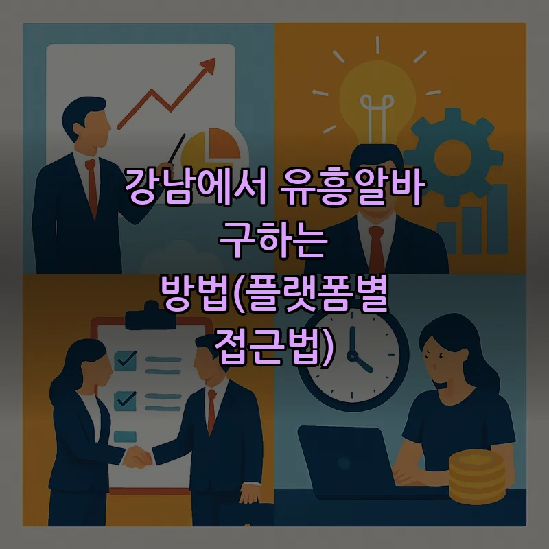 강남에서 유흥알바 구하는 방법(플랫폼별 접근법)
