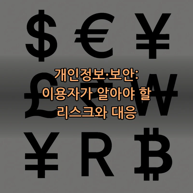 개인정보·보안: 이용자가 알아야 할 리스크와 대응