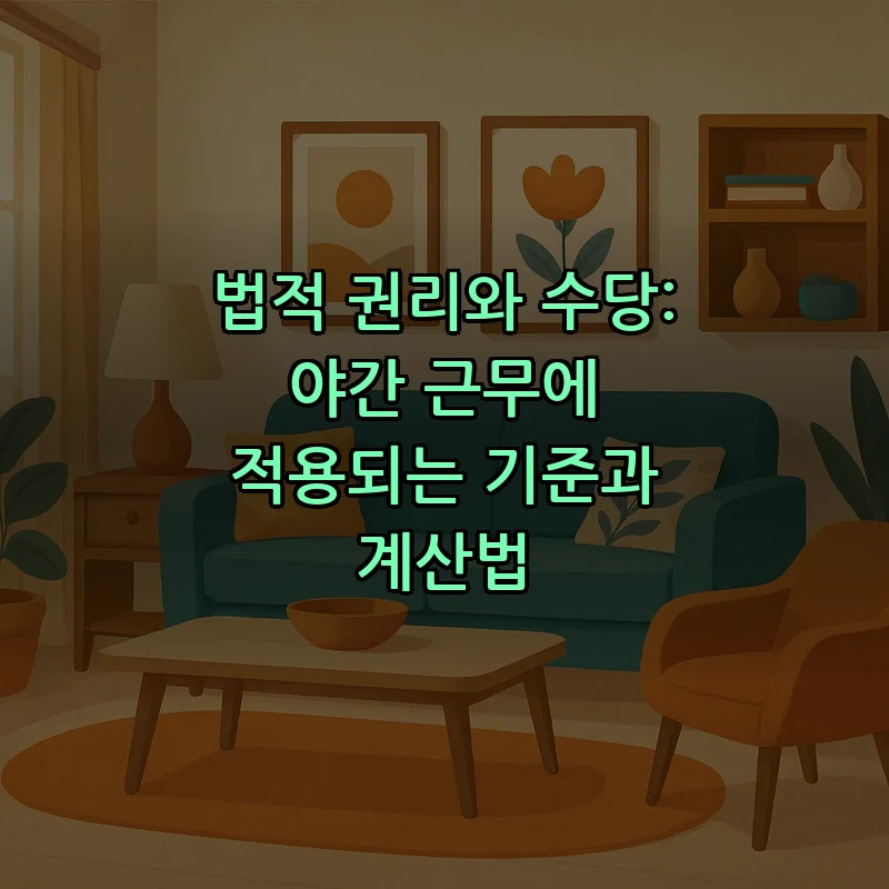 법적 권리와 수당: 야간 근무에 적용되는 기준과 계산법