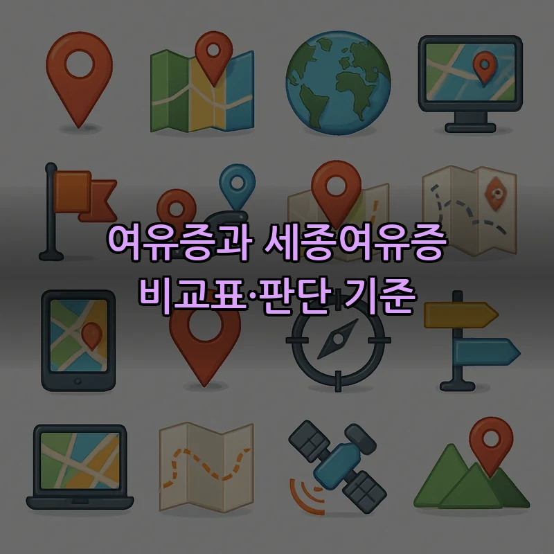 여유증과 세종여유증 비교표·판단 기준
