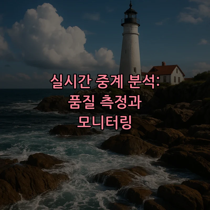 실시간 중계 분석: 품질 측정과 모니터링