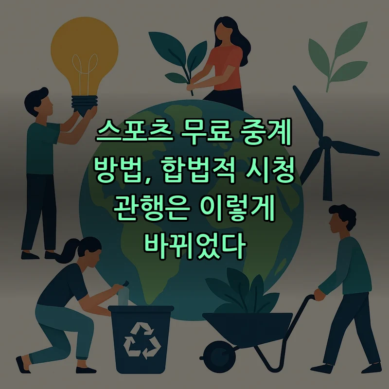 스포츠 무료 중계 방법, 합법적 시청 관행은 이렇게 바뀌었다 커버 이미지