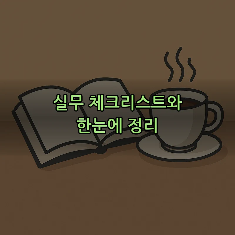 실무 체크리스트와 한눈에 정리