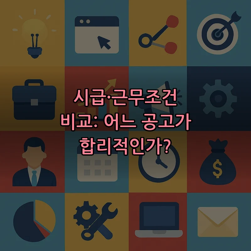 시급·근무조건 비교: 어느 공고가 합리적인가?