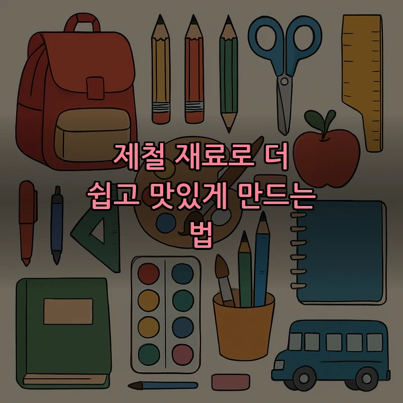 제철 재료로 더 쉽고 맛있게 만드는 법
