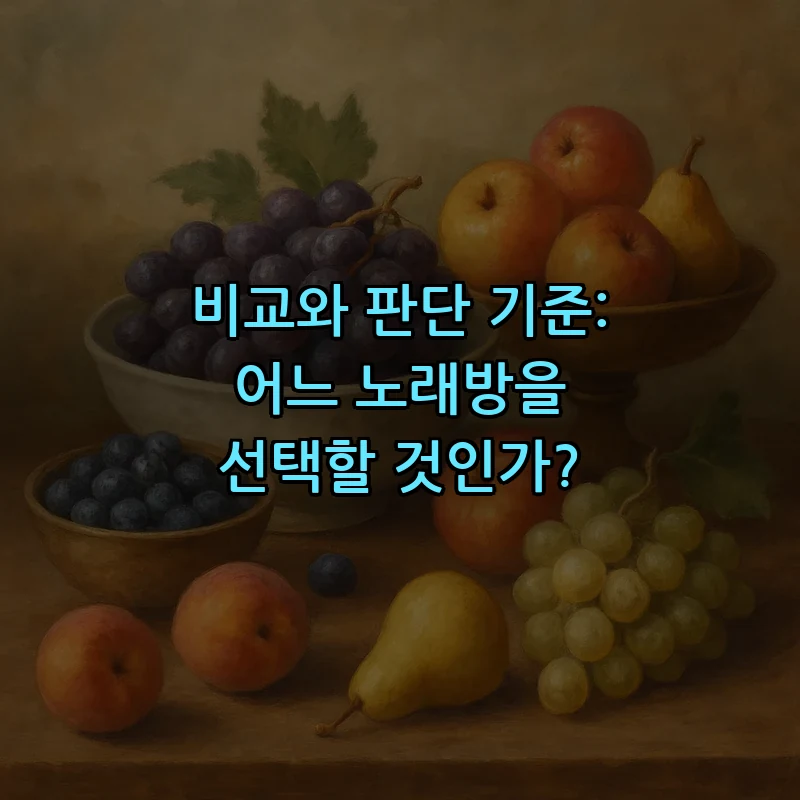 비교와 판단 기준: 어느 노래방을 선택할 것인가?