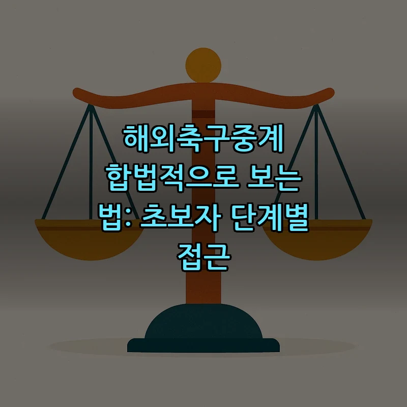 해외축구중계 합법적으로 보는법: 초보자를 위한 가이드