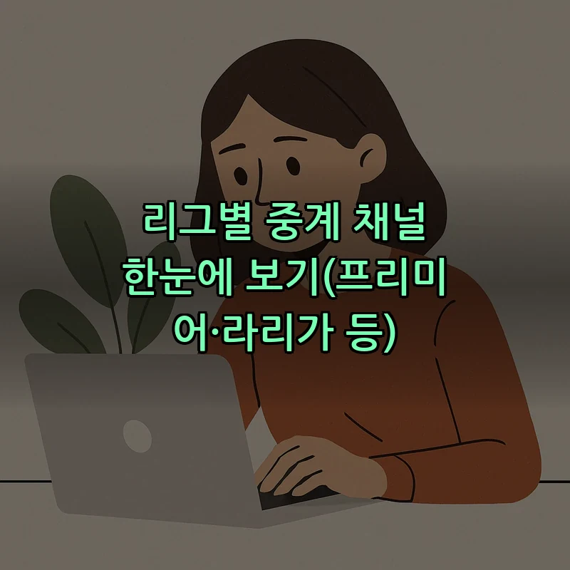 리그별 중계 채널 한눈에 보기(프리미어·라리가 등)