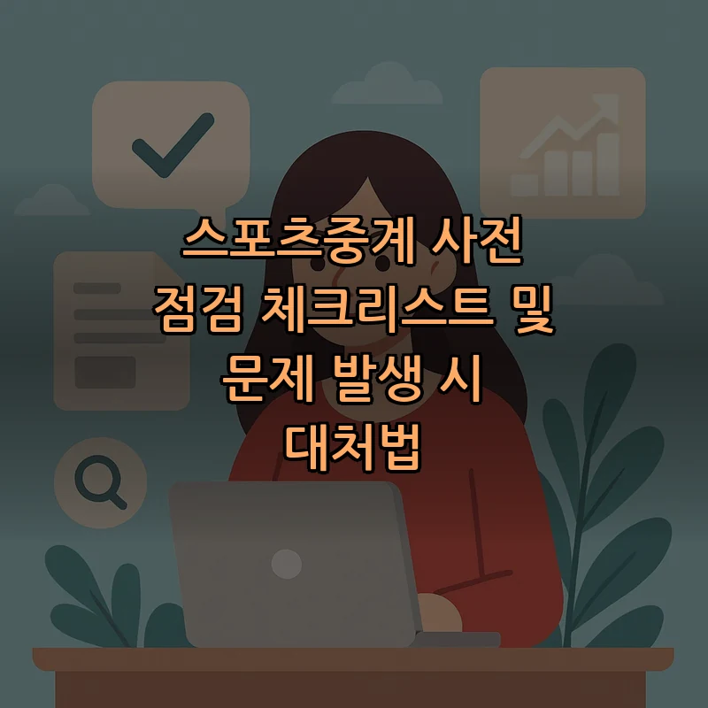스포츠중계 사전 점검 체크리스트 및 문제 발생 시 대처법