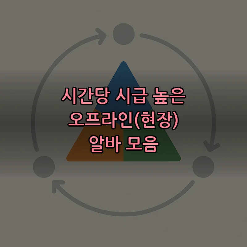 시간당 시급 높은 오프라인(현장) 알바 모음