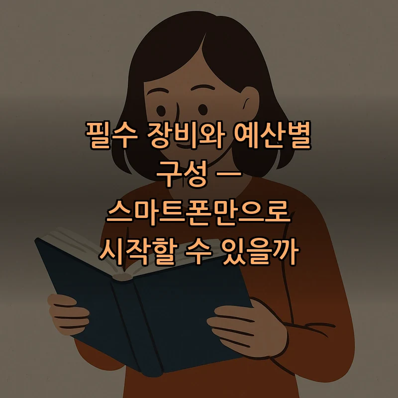 필수 장비와 예산별 구성 — 스마트폰만으로 시작할 수 있을까