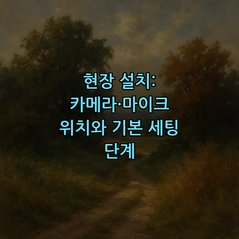 현장 설치: 카메라·마이크 위치와 기본 세팅 단계