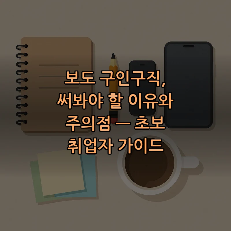 보도 구인구직, 써봐야 할 이유와 주의점 — 초보 취업자 가이드 커버 이미지