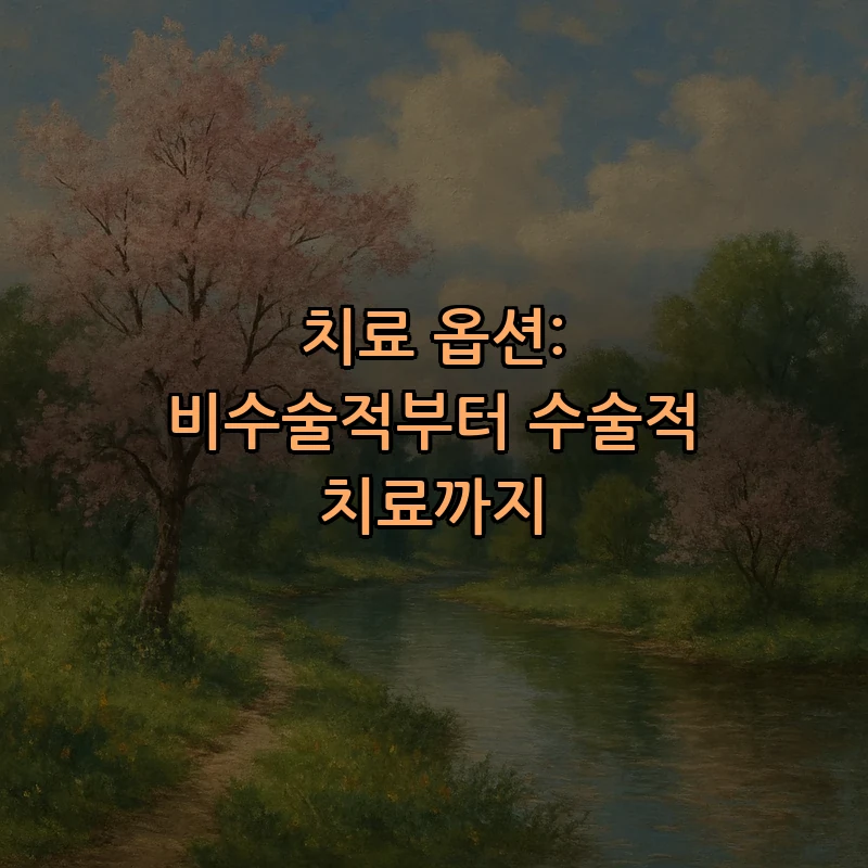 치료 옵션: 비수술적부터 수술적 치료까지