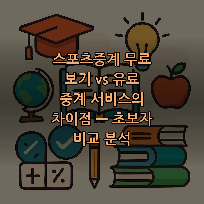 스포츠중계 무료 보기 vs 유료 중계 서비스의 차이점 — 초보자 비교 분석 커버 이미지
