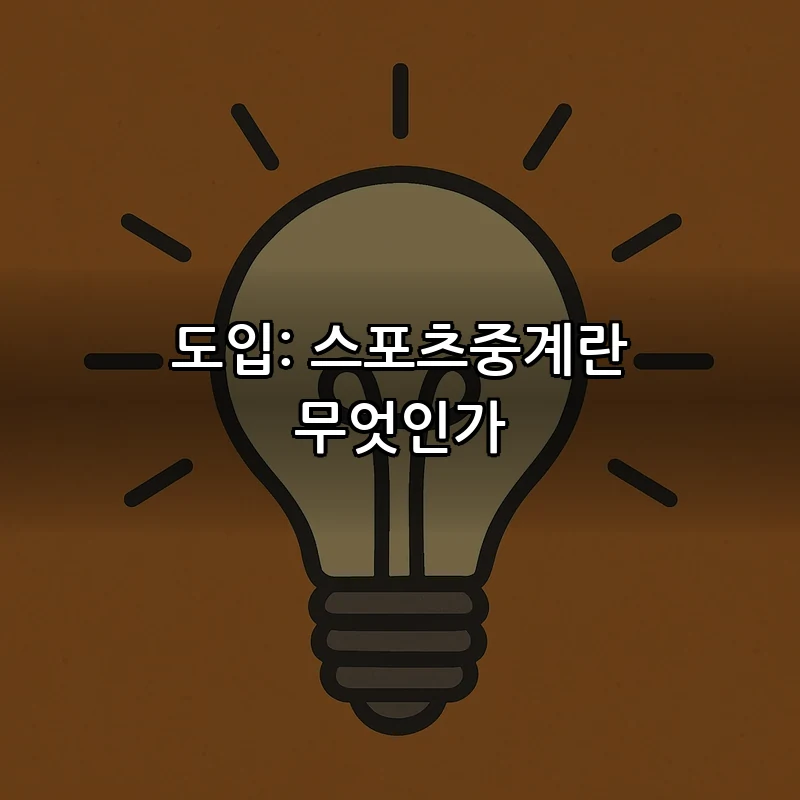 도입: 스포츠중계란 무엇인가