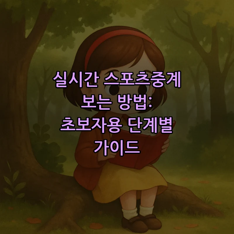 실시간 스포츠중계 보는 방법: 초보자용 단계별 가이드