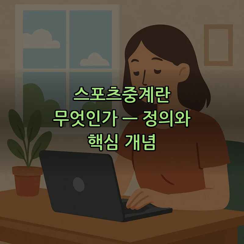 스포츠중계란 무엇인가 — 정의와 핵심 개념