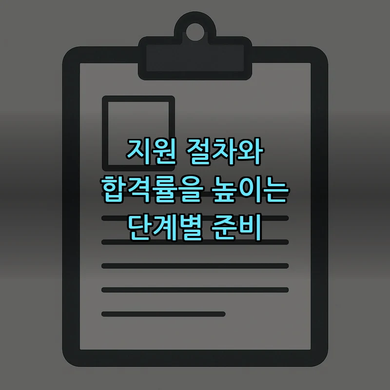 지원 절차와 합격률을 높이는 단계별 준비