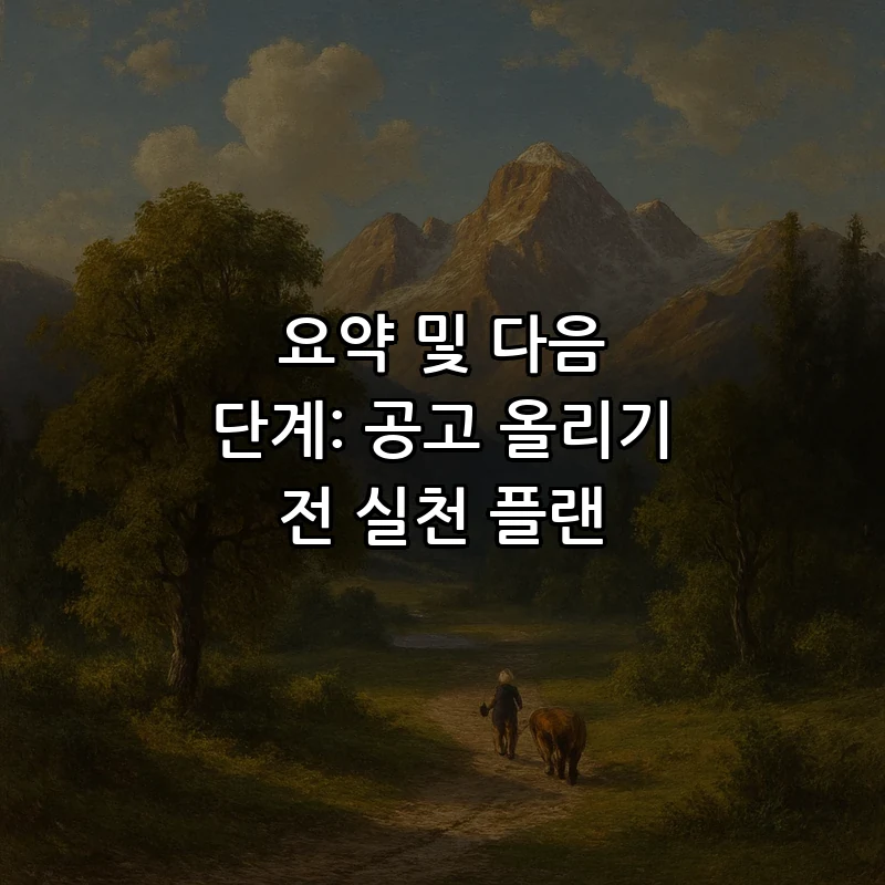 요약 및 다음 단계: 공고 올리기 전 실천 플랜
