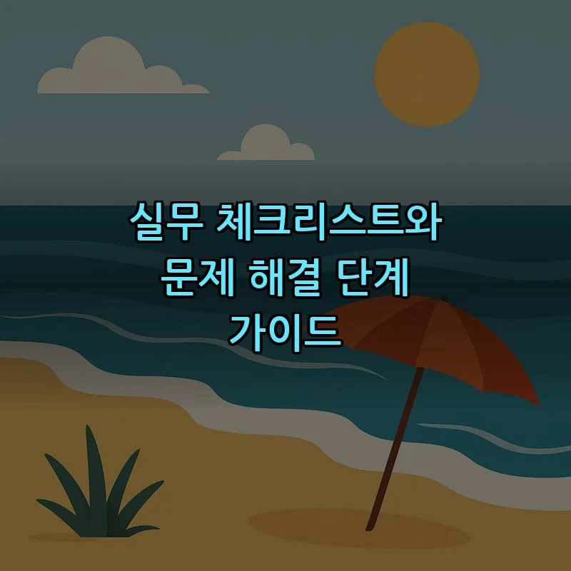 실무 체크리스트와 문제 해결 단계 가이드
