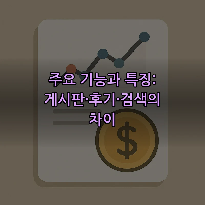 주요 기능과 특징: 게시판·후기·검색의 차이