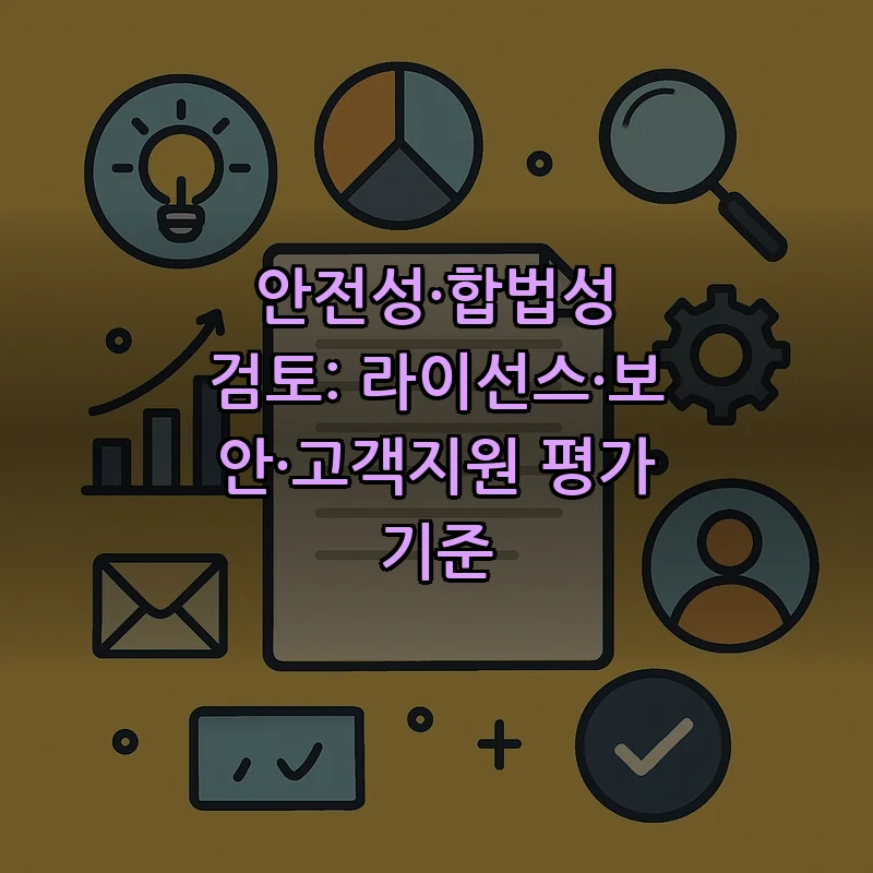 안전성·합법성 검토: 라이선스·보안·고객지원 평가 기준