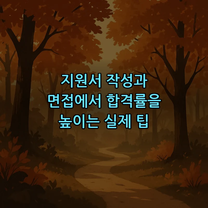 지원서 작성과 면접에서 합격률을 높이는 실제 팁