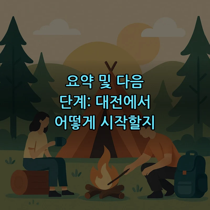 요약 및 다음 단계: 대전에서 어떻게 시작할지
