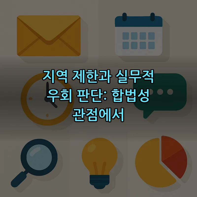 지역 제한과 실무적 우회 판단: 합법성 관점에서