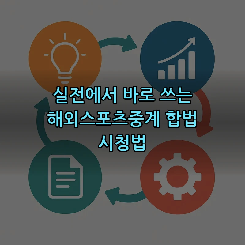 해외스포츠중계: 안전하게 합법적으로 시청하는 법
