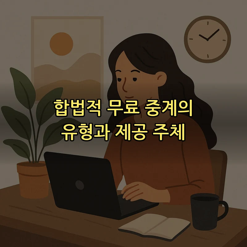 합법적 무료 중계의 유형과 제공 주체