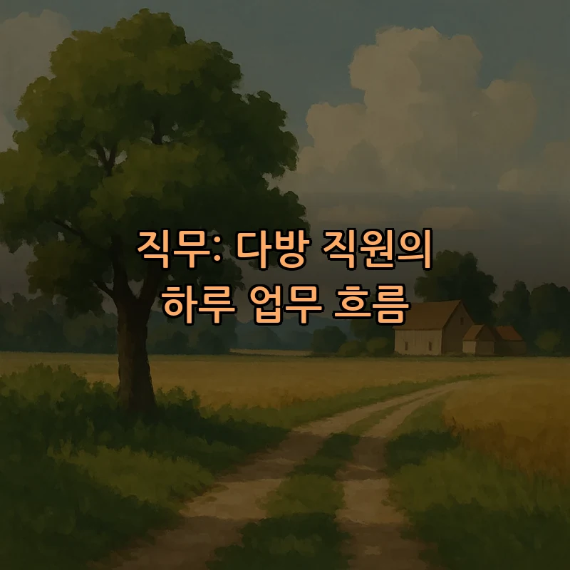 직무: 다방 직원의 하루 업무 흐름
