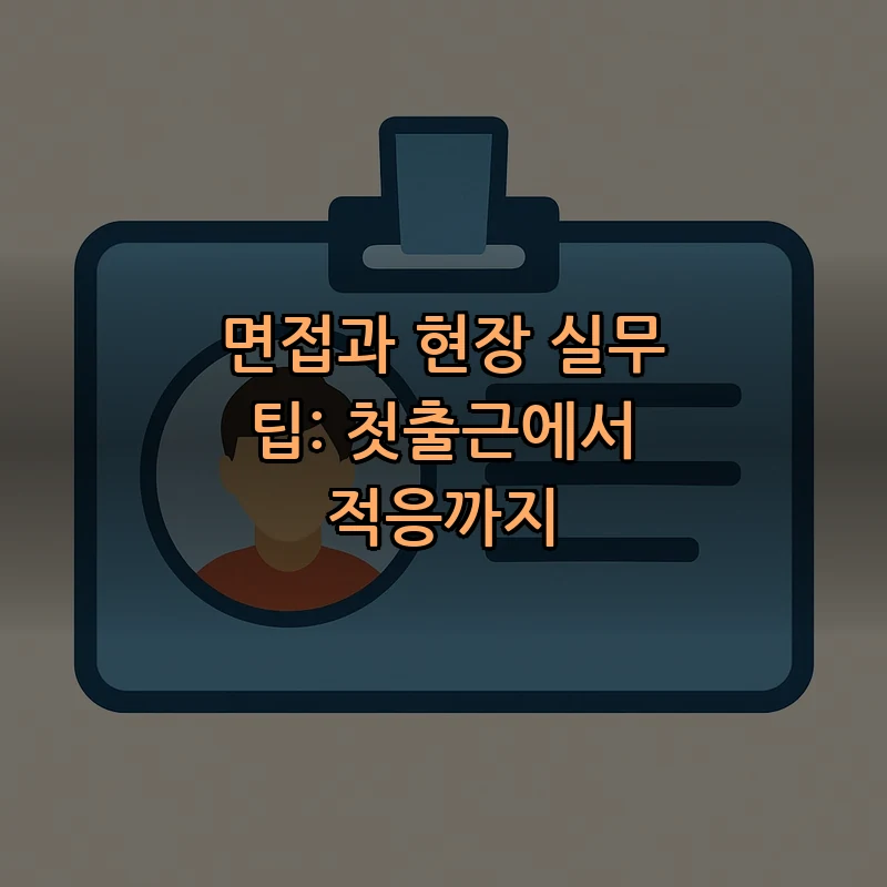 면접과 현장 실무 팁: 첫출근에서 적응까지