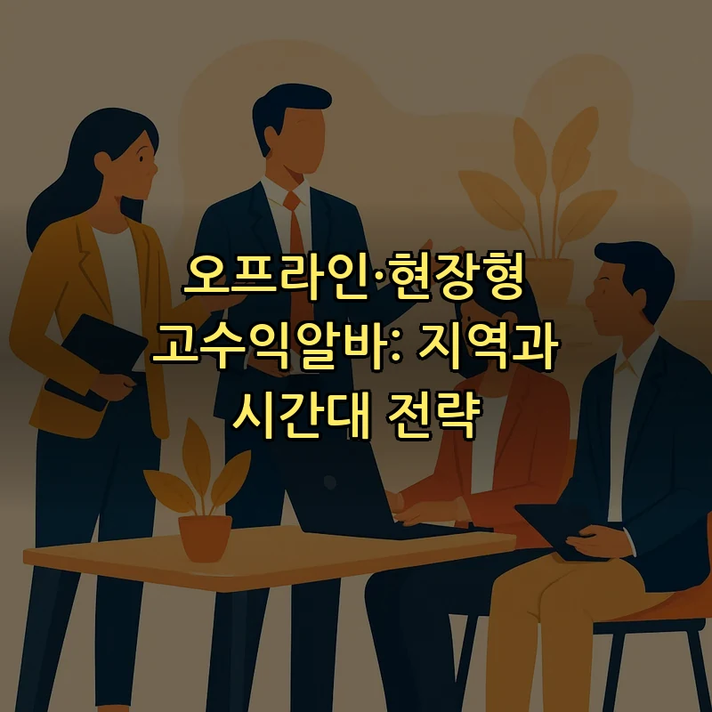 오프라인·현장형 고수익알바: 지역과 시간대 전략