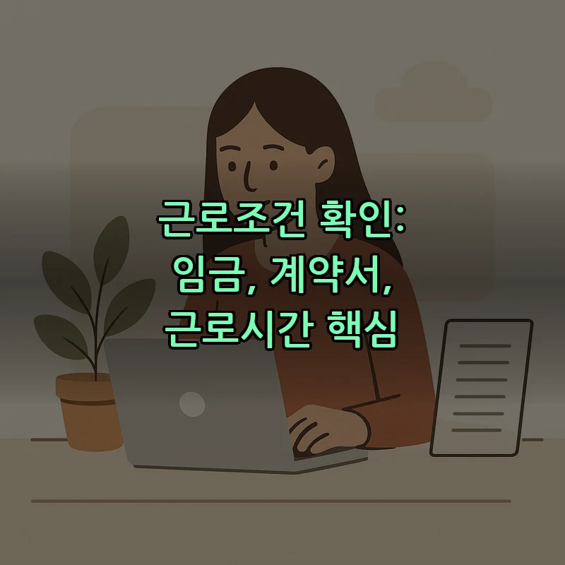 근로조건 확인: 임금, 계약서, 근로시간 핵심