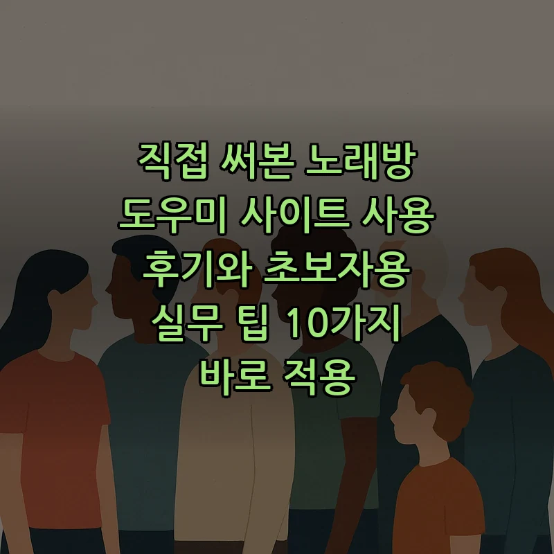 노래방 도우미 사이트 리뷰 및 사용 팁 10가지