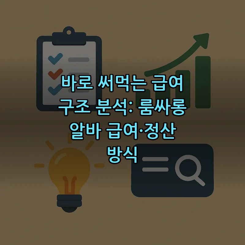 바로 써먹는 급여 구조 분석: 룸싸롱 알바 급여·정산 방식