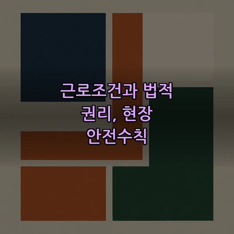 근로조건과 법적 권리, 현장 안전수칙