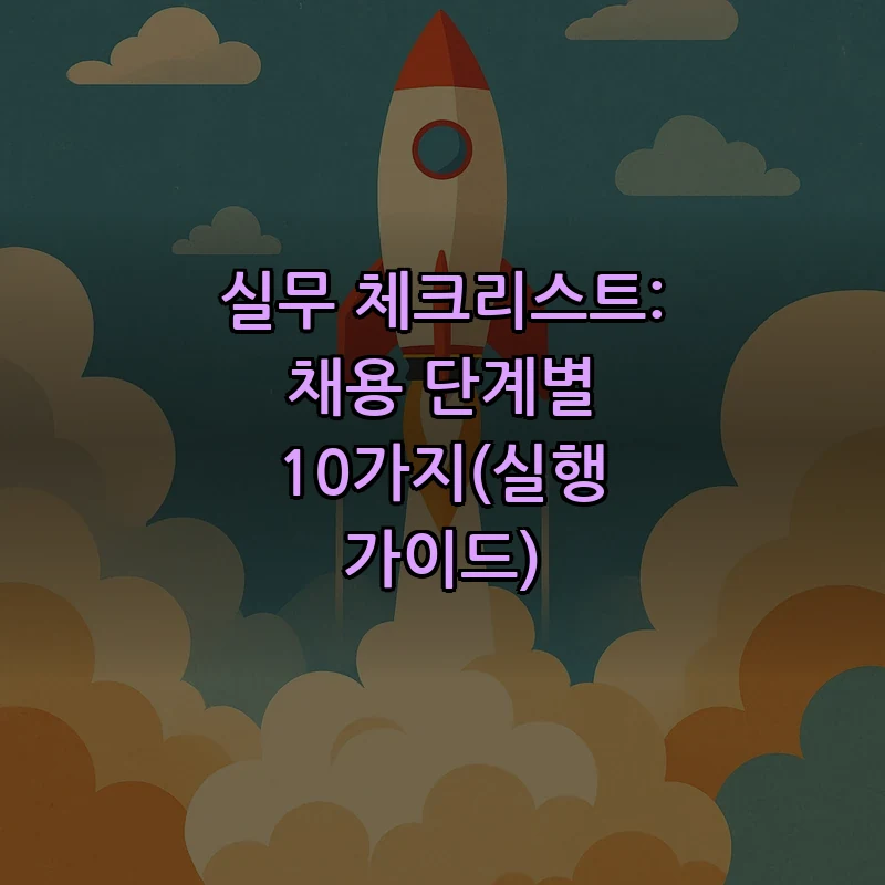 실무 체크리스트: 채용 단계별 10가지(실행 가이드)