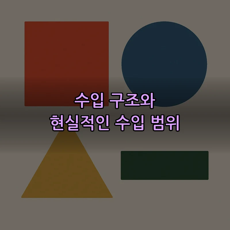 수입 구조와 현실적인 수입 범위