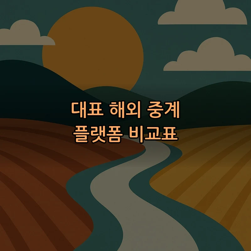 대표 해외 중계 플랫폼 비교표